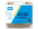Cadena KMC K1SL NARROW 1 vel. pista dorada