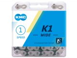 Cadena KMC K1 WIDE 1 vel. pista plata-negro